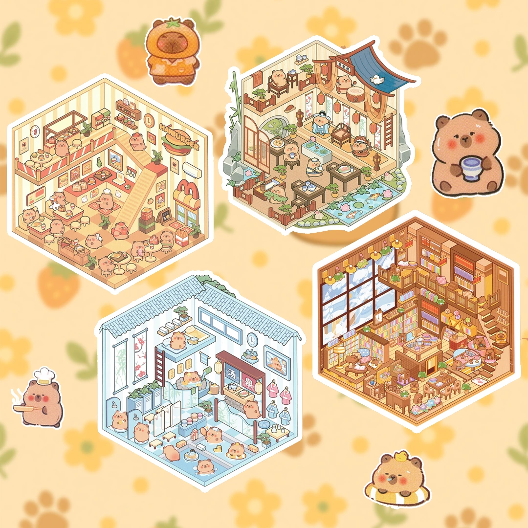 Kapibara minivilág matrica