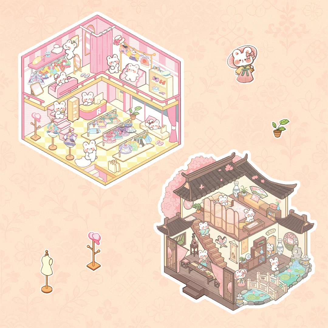 Cica minivilág matrica