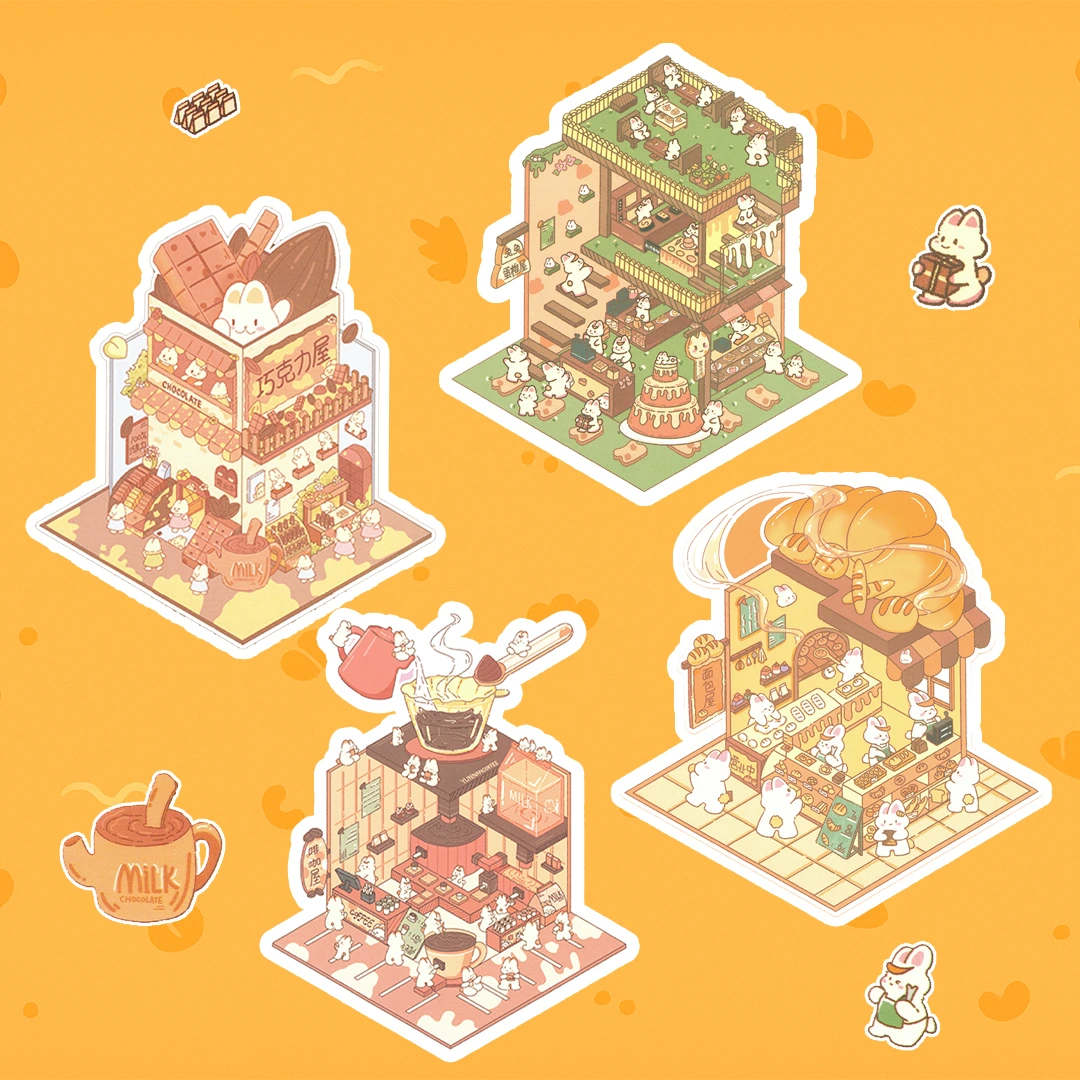 Nyuszi minivilág matrica