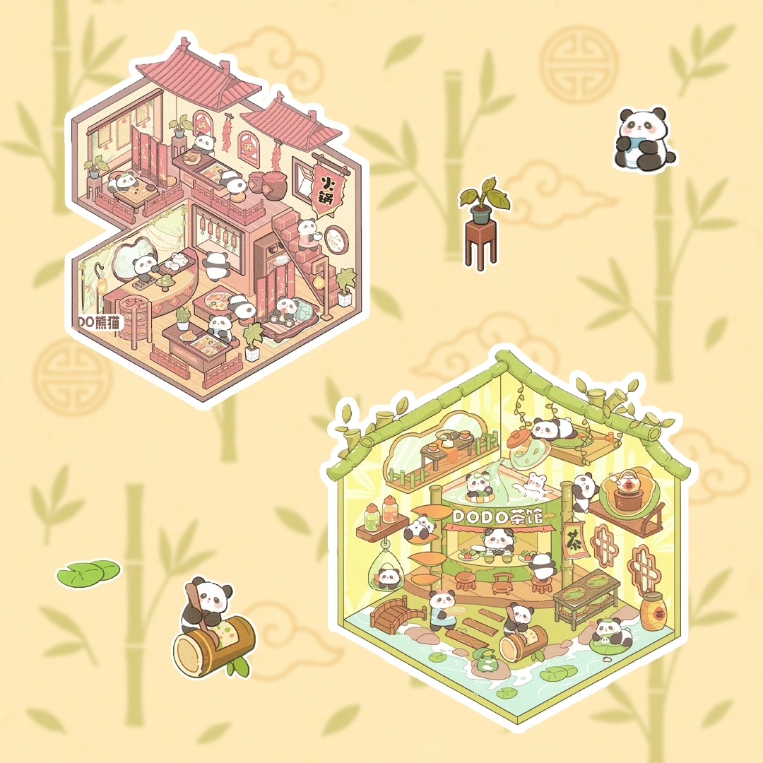 Panda minvilág matrica